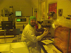 Dima in stanford clean room