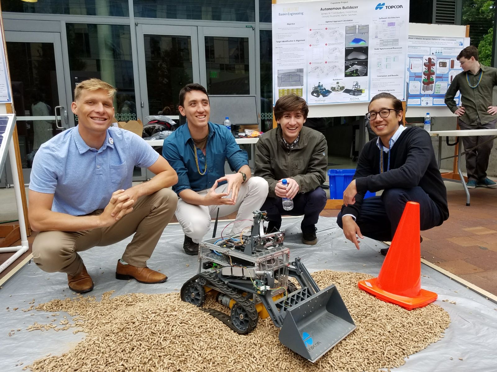 project team and robot