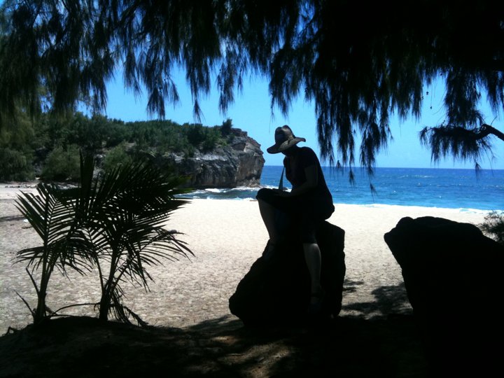 On a rock in Kauai