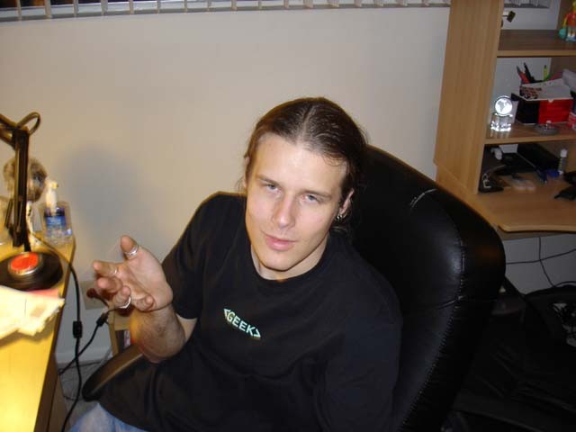 Thib at the computer